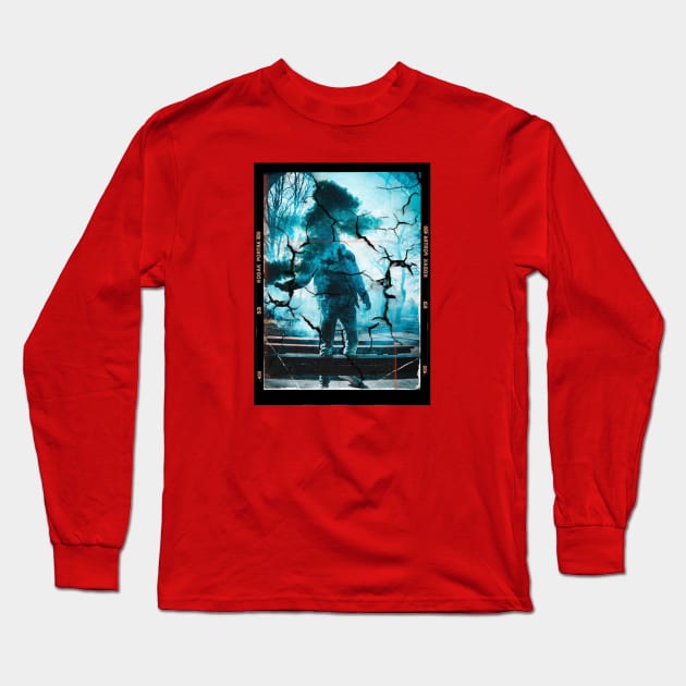 Cool guy in a frame wit blue flare Long Sleeve T-Shirt by TeeProDesigns